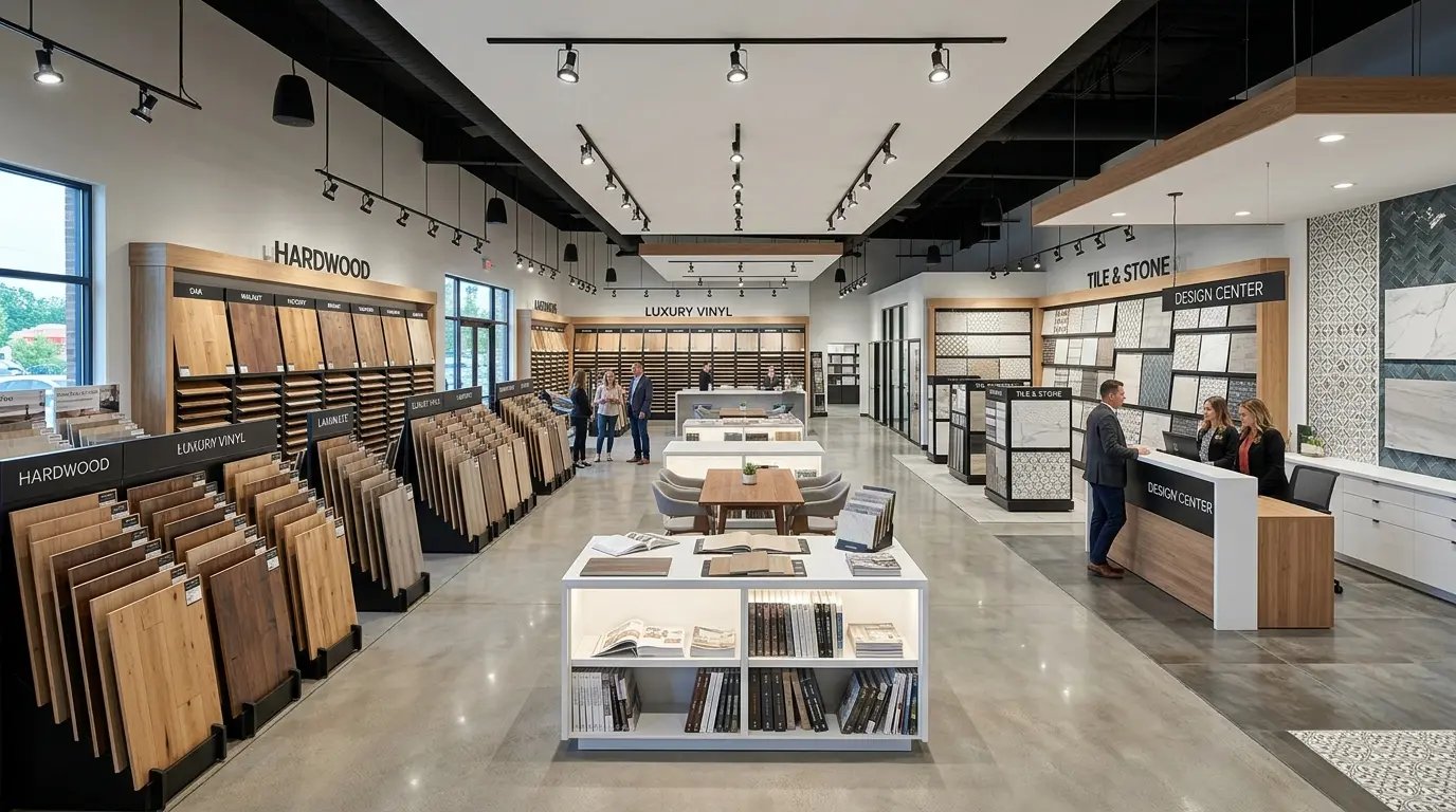 Showroom wide angle view