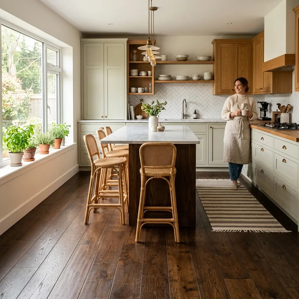 Kitchen hardwood install